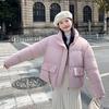 Short bread clothes, down cotton clothes for women, small people, thickened stand-up collar, warm and casual temperament, winter cotton jacket.
