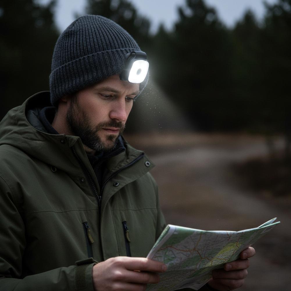 Outdoor Sports LED Clamp Lamp Cap Belt Flashing Clamp Light Mini Emergency Warning Light USB Charging For Fishing Hiking Running