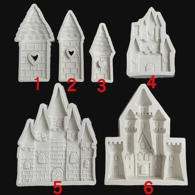 DIY Cartoon House Silicone Mold for Cake and Chocolate Decoration