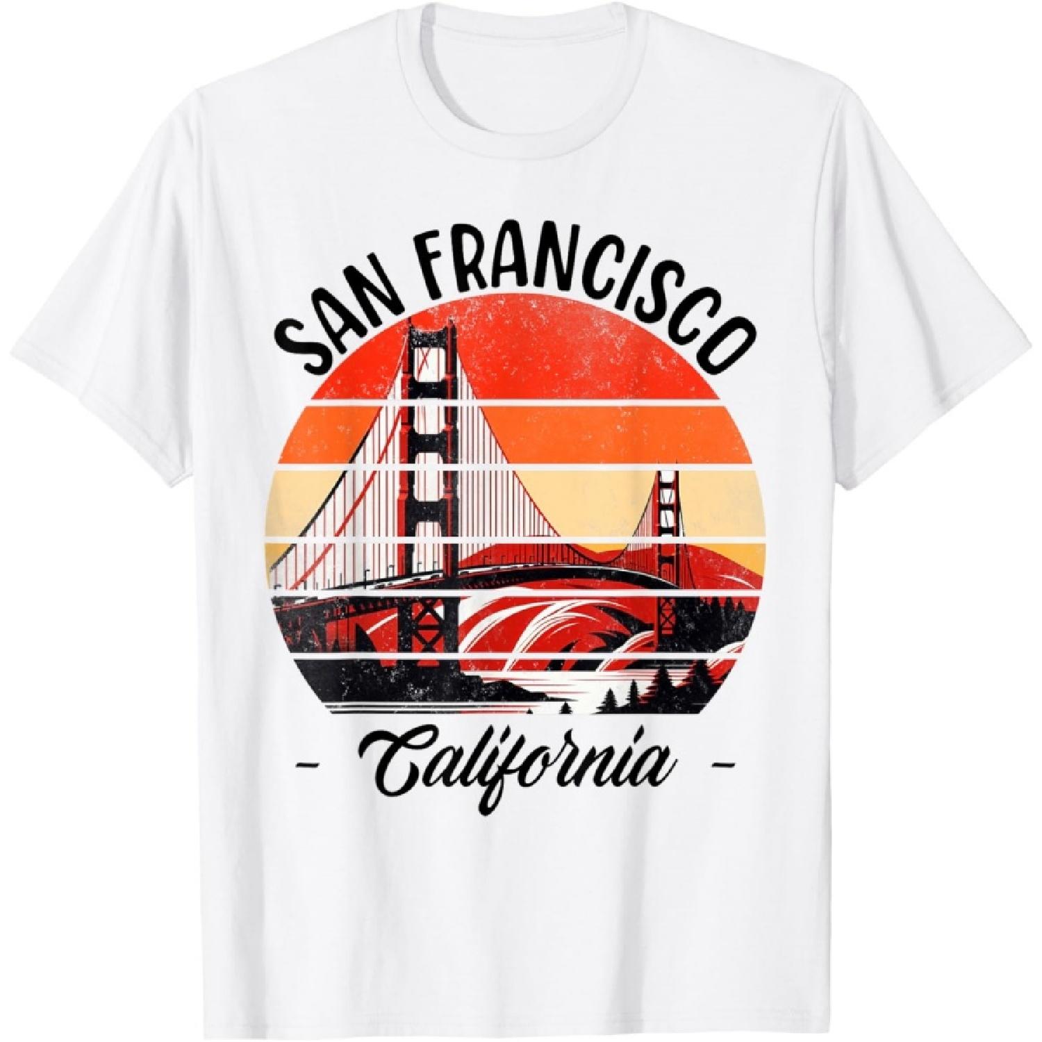 

Golden Gate Bridge San Francisco California USA Golden Gate T-Shirt(4) XXXXXL білий