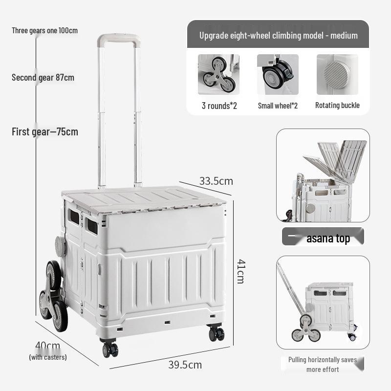 Portable Folding Mini Shopping Cart for Home and Camping Use