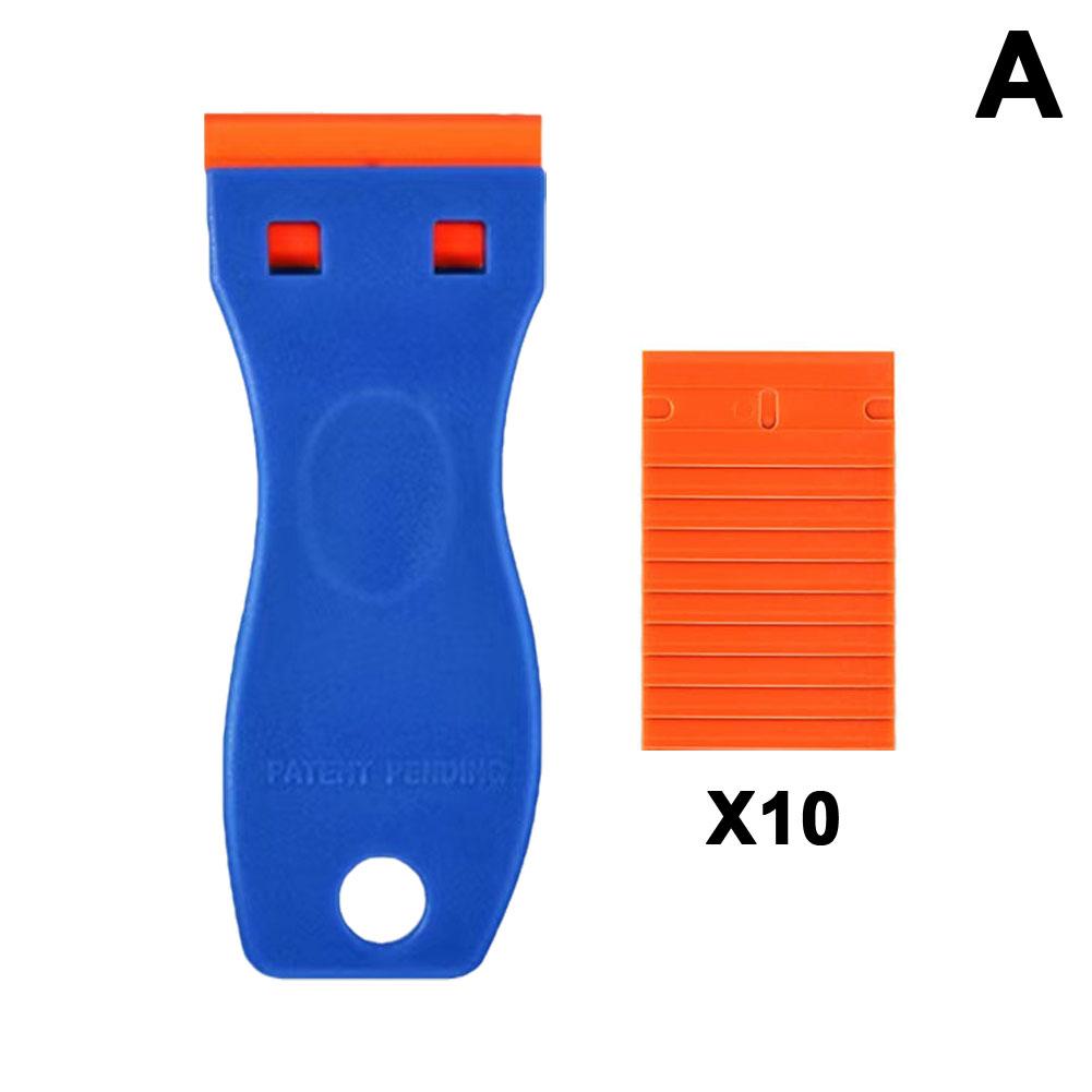 Double Edge Plastic Razor Glass Cleaning Scraper Label Quick Cleaning Razor Glue Remover Window Car Film Sticker Scraper