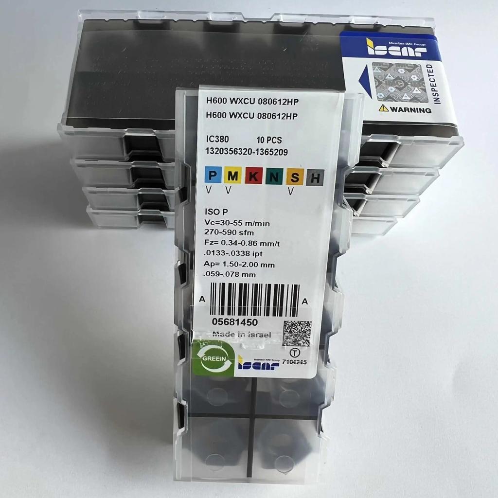 ISCAR / H600WXCU080612HP IC380 /Industrial indexable carbide inserts 10 Pcs