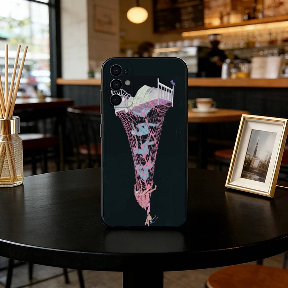Artistic Inspiration Phone Case Black Silicone Soft For Samsung S25,S24,S21,S22,S23,S30,Ultra,S20,Plus,Fe,Lite
