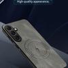 For Samsung Galaxy A36 5G Magnetic Case Nappa Texture PU Leather TPU Phone Back Cover