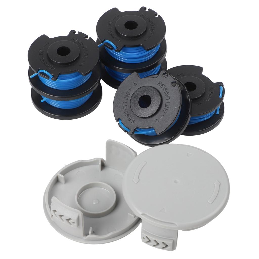 String Trimmer Replacement Spools & Cap for AC14RL3A 11 Feet of Line 6/8/10 Spools with 2 Covers Reliable and Long Lasting