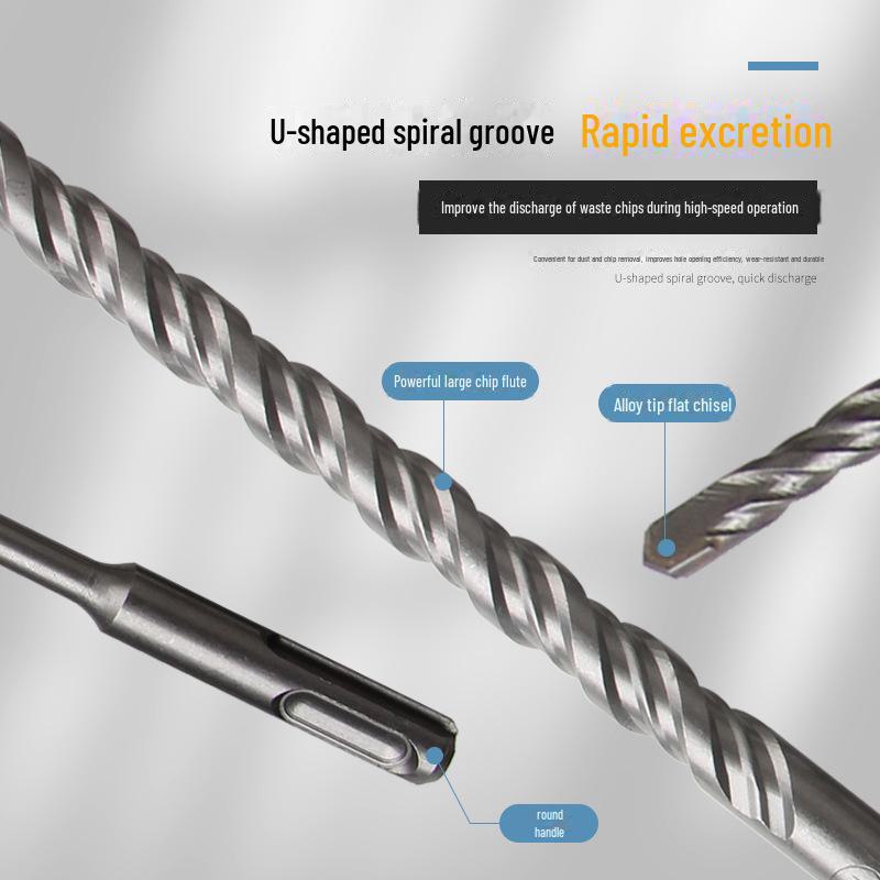 17-piece Electric Hammer Drill and Chisel Tool Set with Various Attachments