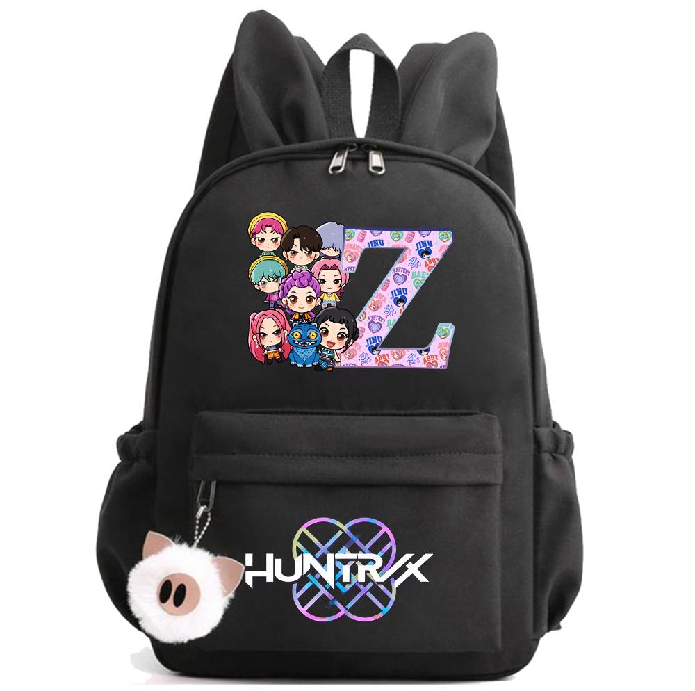 Anime 26 Englische Buchstaben K-Pop Bedruckter Rucksack Student Teenager Student Schultasche für Junge Mädchen Schultasche Kindergeschenk Damen Große Kapazität Reisetasche