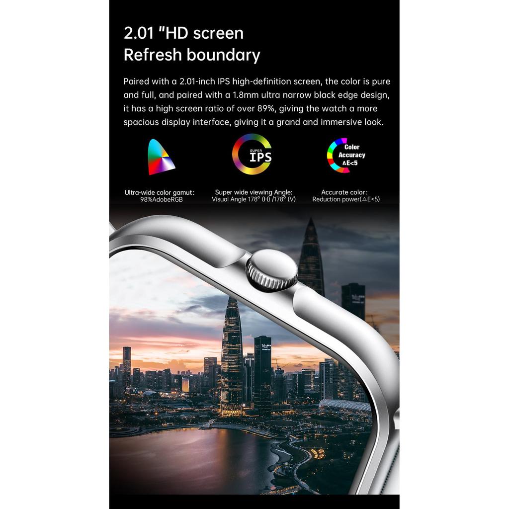 2024 New Smart Watch Men Women Full Touch Body Temperature Heart Rate Monitor Smartwatch Waterproof Smart Wristwatch