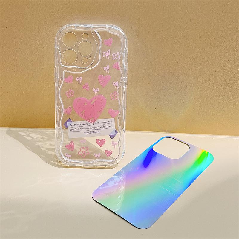 Zhitai iPhone 16 Pro Case, Laser Paper Cream Pattern, Chain Compatible with iPhones 12-78 Plus