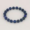 Elegant Semi-Precious Stone Beaded Bracelet - Light Luxury, High-End, Versatile Elastic Round Beads for Couples