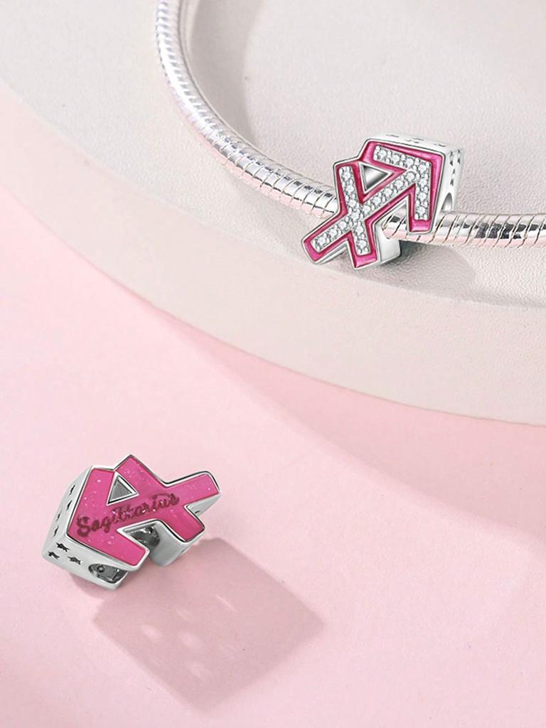 Charm Bead Components Plata Pink symbol Bead Components Charm Bead Component Copper Metal Plated Compatible With Charm Bead Components Copper Metal