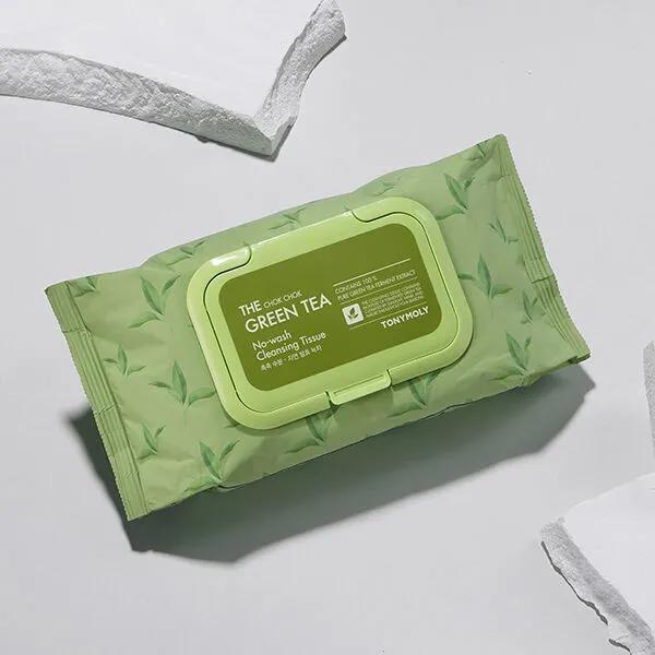 More moist green tea no-wash cleansing tissue 100 sheets