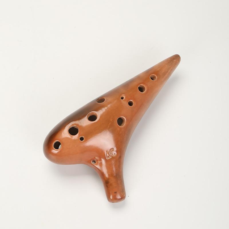 Keramická okarína pro začátečníky, 12 děr, tón C, pro výuku