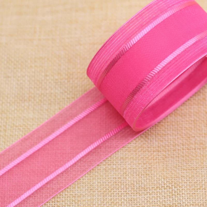 Hot sale 38MM Chromatic stripe chiffon Printin Ribbon Belt DIY Handmade bowknot Hair Accessories Decoration supplies 1 meter/lot