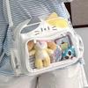Damen Mode Rucksäcke Koreanisch Japan Kawaii Katze Ita Tasche PU Niedliche Mädchen Transparente Tasche Ästhetisch Schulter Umhängetaschen