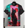 2026 New Samurai Cat 3D Men's T-shirt Fashion Cool Daily T shirt Casual Short Sleeve Top Outdoor Holiday