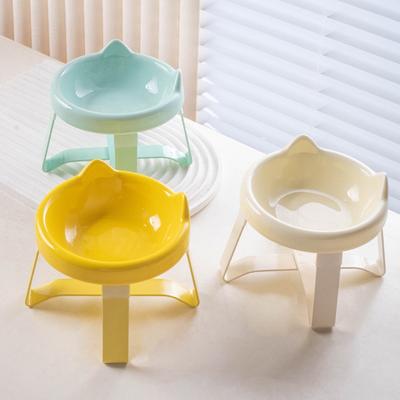 Korea BD Same Style Flying Saucer Shaped Ceramic Pet Bowl, Wet Food Bowl, Dog Bowl, Cat & Dog Feeding Basin with Stand