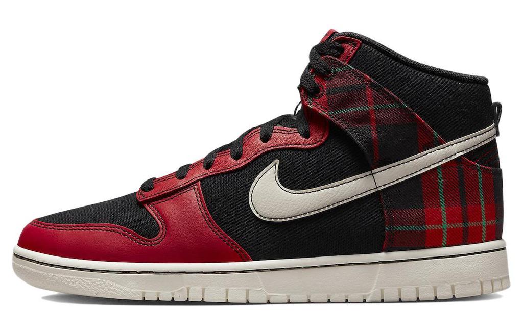 Nike Dunk High Se Tartan Plaid Black University Red DV0826-001