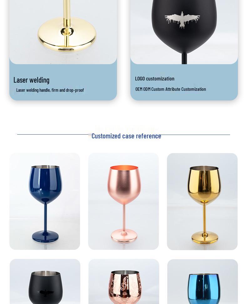 Europäisches Luxus-Wein- und Champagnerglas aus Edelstahl