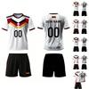 Men's Short Sleeve Soccer Jersey and Shorts Set Lightweight Breathable Athletic Uniform for Sports Training and Competition