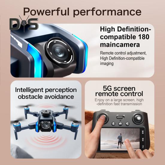 Ferngesteuerte Drohne LCD-Display Dual-Kameras Optischer Fluss Schweben GPS-Positionierung 5G WiFi Luftdrohne Kinder Erwachsene Anfänger Faltbarer RC Quadcopter