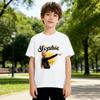 Kids Printed Round Neck Short Sleeve Loose Fit T-Shirt Casual Summer Top