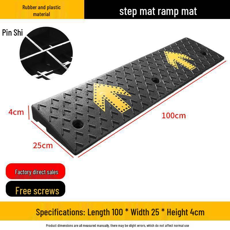 Heavy-Duty Rubber/Plastic Curb Ramp & Speed Bump Pad