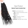 14-Inch Bomb-Twist Curly Synthetic Hair Wig High Quality Passion Twist Pre-Looped BT Crochet Extensions 70g Weight
