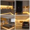 Wobane Motion Sensor LED Strip 2M x 2 Footwell Indirect Light Indoor No Installation Magnetic Free Automatic Energy 2700k Warm White LED Light, 4m,