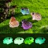 Set of 60 Glow in The Dark Mini Resin Frogs for Garden and Craft Decoration Luminous Additions for Outdoor Scenes