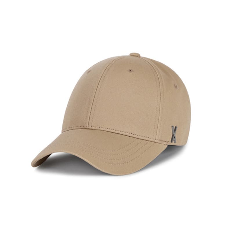 VARZAR Stud Logo Overfit Ball Cap Beige