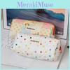Dot Pattern Colored Cosmetic Bag Pencil Case With Spacious Interior Daily Use