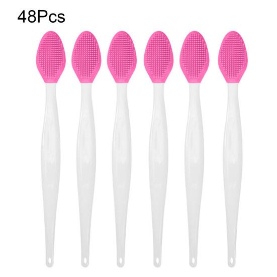 Silicone Lip Scrub Brush Double Sided Lip Exfoliator for Lightening Dark Lips Facial Cleaning Tool for Dry Skin Chapped Lips