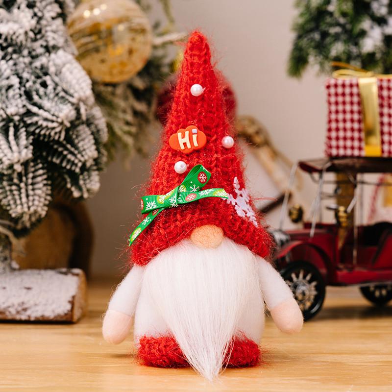 

Восхитительные декоративные гномы и плюшевые куклы Санта-Клауса для веселых празднований Christmas Red