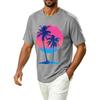 Herren Hawaii-Print Lässiges Rundhals-T-Shirt Atmungsaktiv Schnelltrocknend Kurzarm Sport-T-Shirt Leicht Bequeme Passform