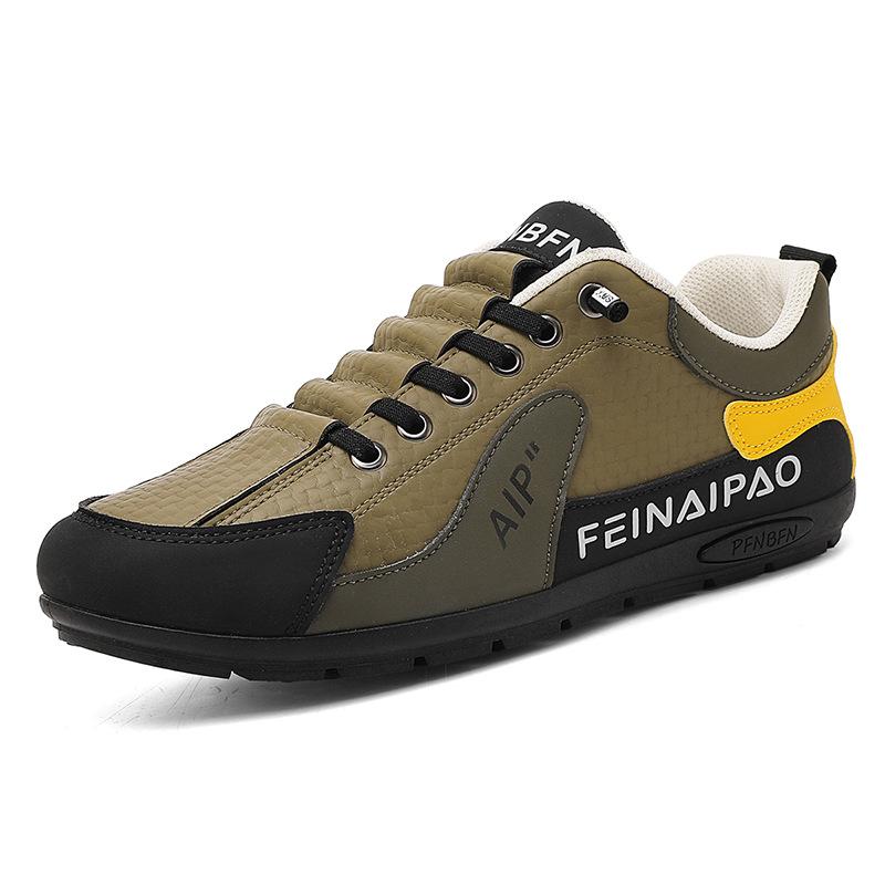 

Men s four-season low-top foot cover and one-pedal lazy shoes trendy leather casual sports shoes Korean version fashion flats 44