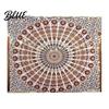 Retro Style Wall for Dorm Circular Pattern Tapestry Indian Hanging Bohemian Tapestry Rectangular Bedroom Living