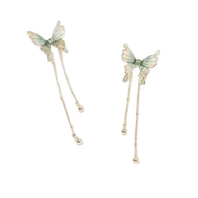 Butterfly Crystal Earrings Unique Design Highend Feel Exquisite Summer Earrings For Women