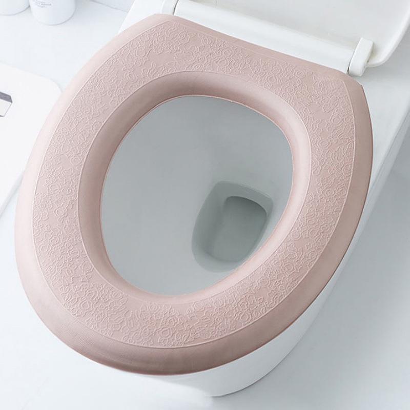 

Waterpoof Soft Toilet Seat Cover Bathroom Washable Closestool Mat Pad Cushion O-Shape Toilet Seat Bidet Toilet Cover Accessories розовый
