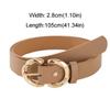 Casual Double D Buckle Waistband Simple Waist Strap Women Fashion Leather Belt  Waist Decoration