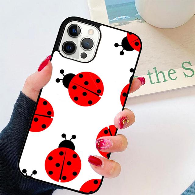 Autumu 11 Colorful Ladybugs Phone Case Cover for iPhone 17 Air 16 16e 15 12 11 13 14 Pro Max Apple Plus Coque
