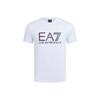EA7 Series Round Neck Knitted Short Sleeve T-Shirt Men Tops White 3HPT15-PJ02Z-1100
