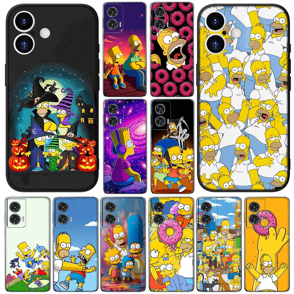 Cover per Telefono The S-Simpsons Comics Bart per Motorola Moto Edge 50 One 30 Fusion 40 neo Ultra Pro 20 Lite G50 G85 G84 E15 E14 Custodia