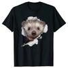 Funny Cute Hedgehog Art Pet Lover Graphic Print Women Tee Round Neck Short Sleeve Fashion Clothing Casual Basic Women Summer Tee