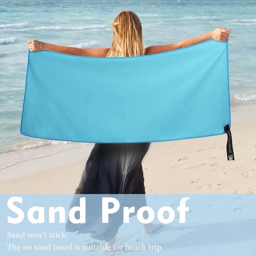 Toalha de Microfibra Ultra Absorvente Secagem Rápida Toalha de Praia Premium Viagem Fitness Academia Natação Yoga Acampamento Atividades ao Ar Livre