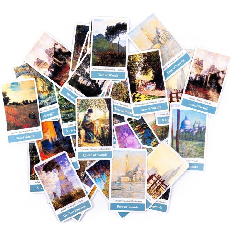 Clau de Monet per Arte Impressionista Tarot 78 Carte Gioco da Tavolo Poker Fato Famiglia Par