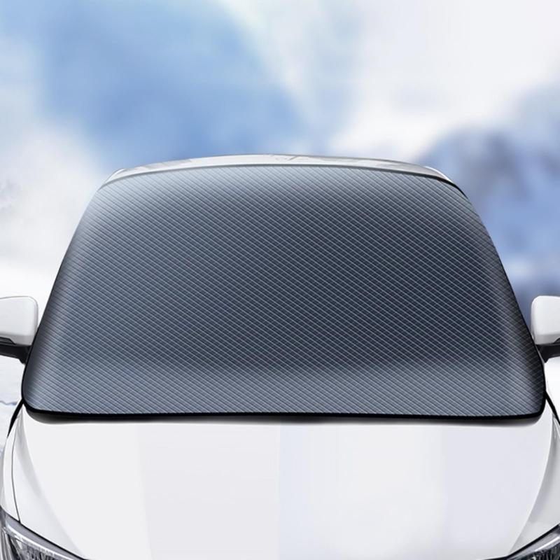 Front Windshield Protective Layer Strong Cloth Cover Extended Use Car Windshield Covers for Cold Climate & Sun Defense