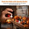 10Pcs Halloween Pumpkin Duck Micro Landscape Resin Ornament Devil Duck Halloween Carnival Party Gift Home Desktop Decoration