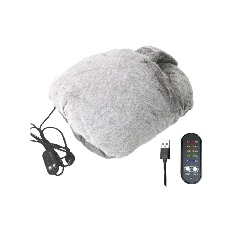 Furry USB Powered Foot Warmers Lightweight Travel Friendly Overheat Protection For Chilly Days Indoor Outdoor Heating